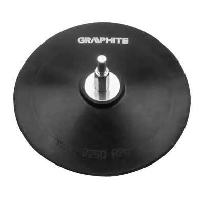 GRAPHITE Rugalmas csiszolótányér tépőzáras 125mm, fix befogók és adapter