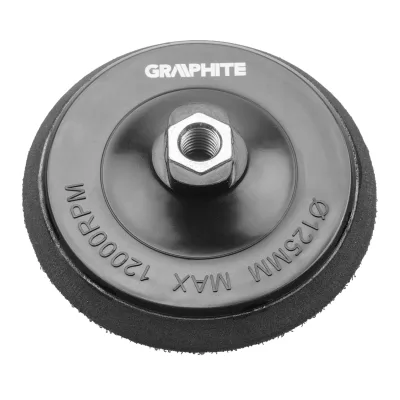 GRAPHITE Rugalmas csiszolótányér tépőzáras 125mm, M14 befogók és adapter