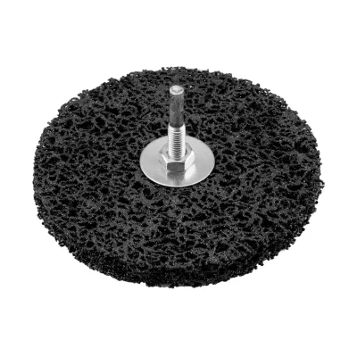 GRAPHITE Tisztítókorong szilikon karbidos műanyag szálakkal, fémcsiszoláshoz, 125x14x6mm, csapos, fúrógépekhez