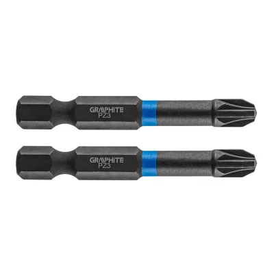 GRAPHITE Torziós ütvecsavarozó bit PZ3x50mm, 2db csavarhúzók és bitfej