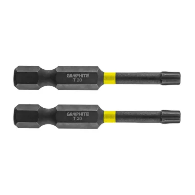 GRAPHITE Torziós ütvecsavarozó bit Torx 20x50mm, 2db csavarhúzók és bitfej