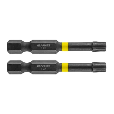 GRAPHITE Torziós ütvecsavarozó bit Torx 27x50mm, 2db csavarhúzók és bitfej