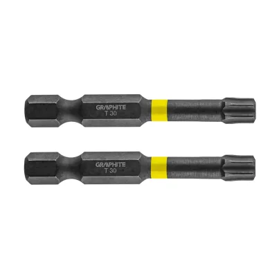 GRAPHITE Torziós ütvecsavarozó bit Torx 30x50mm, 2db csavarhúzók és bitfej