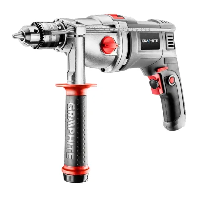 GRAPHITE Ütvefúró 1050W, 0-1100, 0-3000/perc, két sebesség, fogastokmány 3-13mm, kofferben gép
