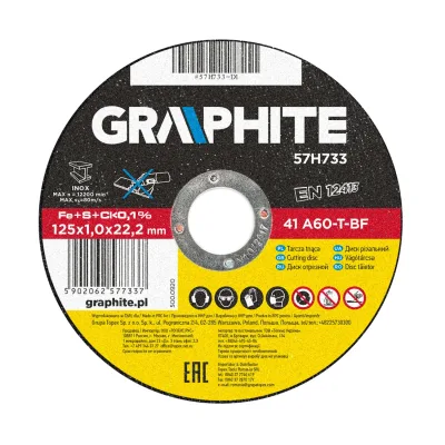 GRAPHITE Vágókorong fémhez 125x1mm INOX, min. rendelés: 5db