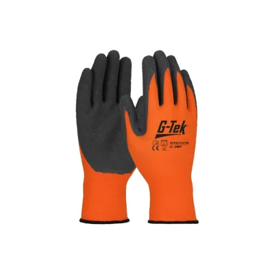 Gtek G-TEK nylon, latex tenyérmártott jól láthatósági munkavédelmi kesztyű