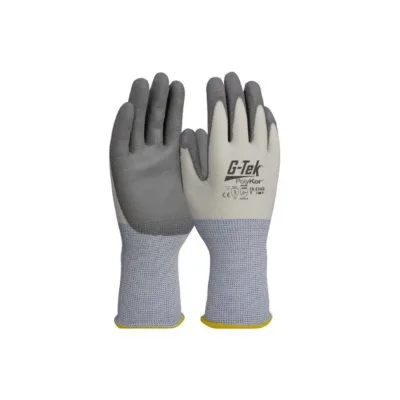 Gtek G-TEK PolyKor HPPE/spandex kötött, PU tenyérmártott munkavédelmi kesztyű