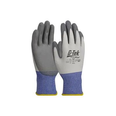 Gtek G-TEK PolyKor HPPE/spandex kötött, PU tenyérmártott munkavédelmi kesztyű