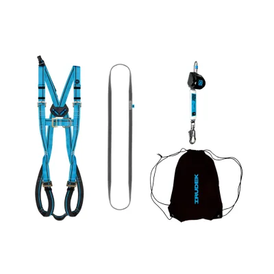 Heveder szett Irudek Gargano, Light 3 + Tiger 2,5m + Express 150cm, kék/fekete teljes testheveder
