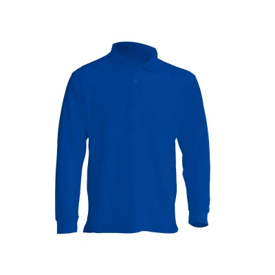 Men's polo long-sleeve T-shirt, navy