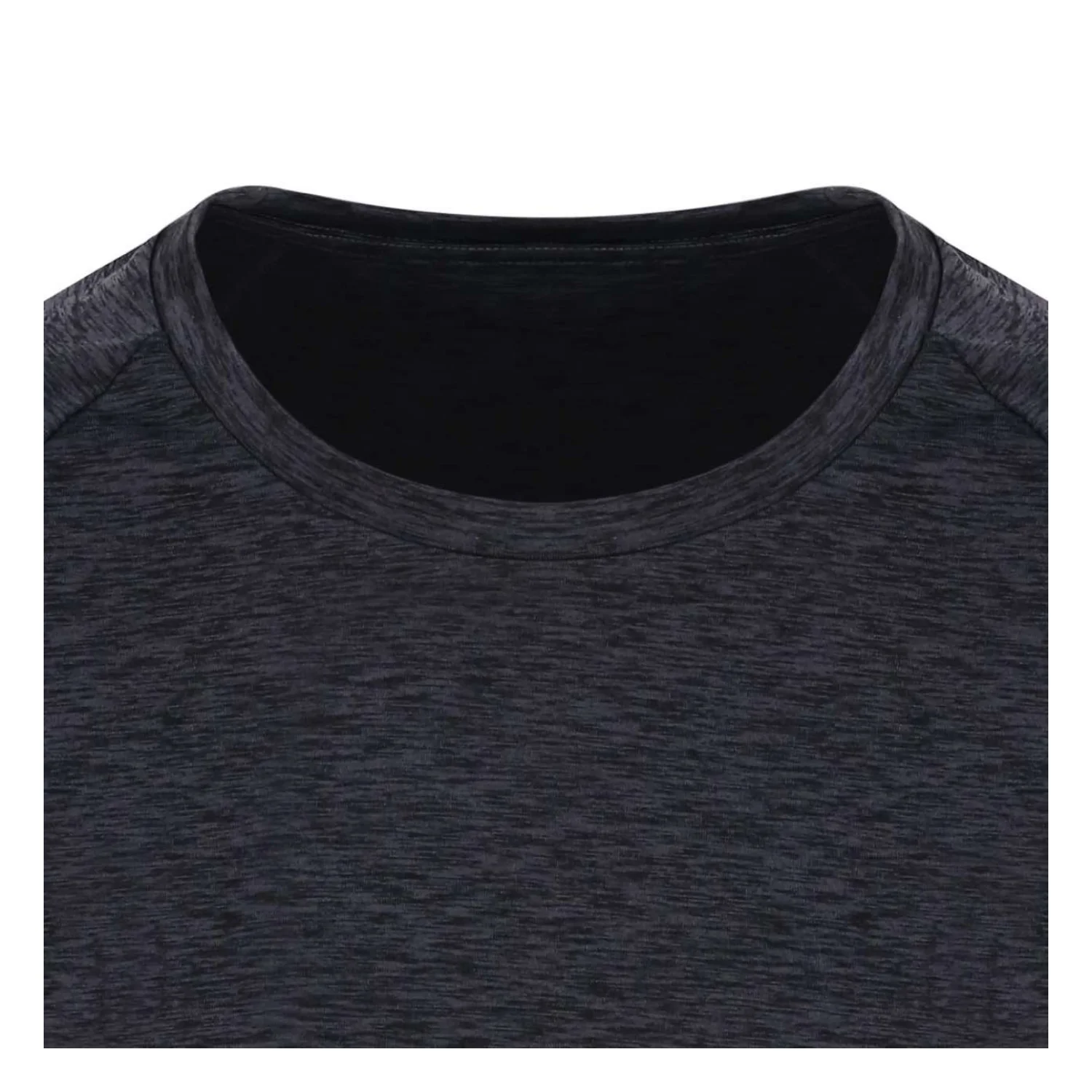 Just Cool Női hosszú ujjú crop top Fekete slate melírozott