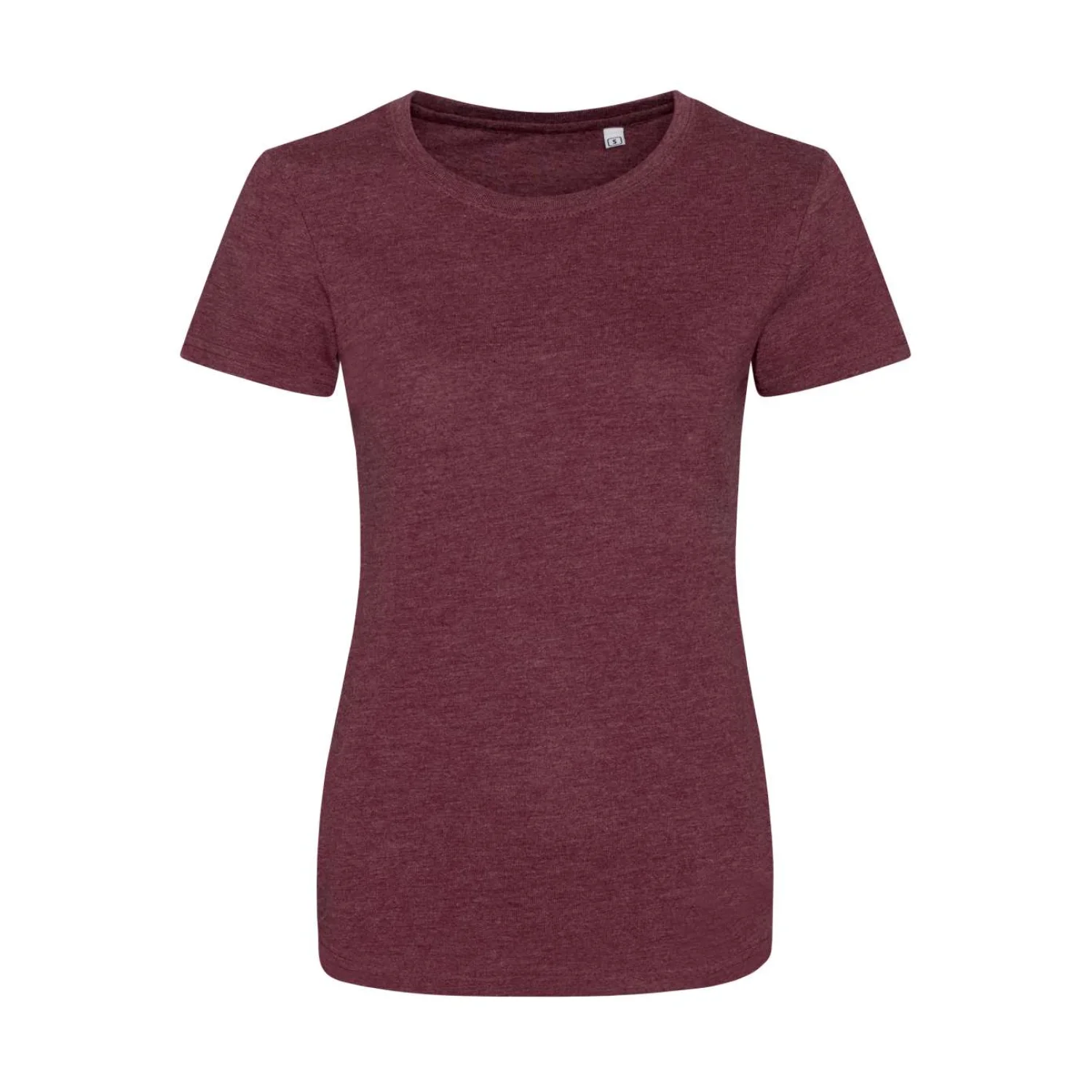 Just Ts Női tri-blend póló Melírozott bordó