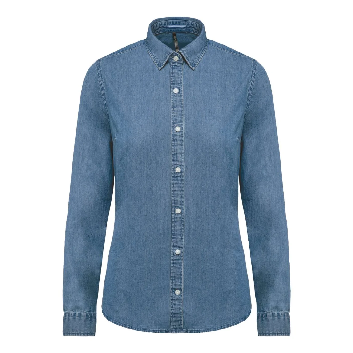 Kariban Női chambray ing Chambray kék