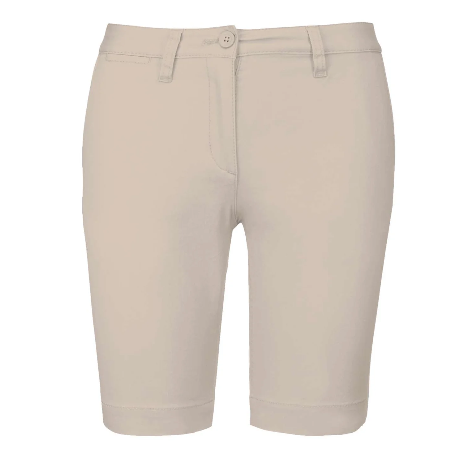 Kariban Női chino bermuda short derekas nadrág Bézs