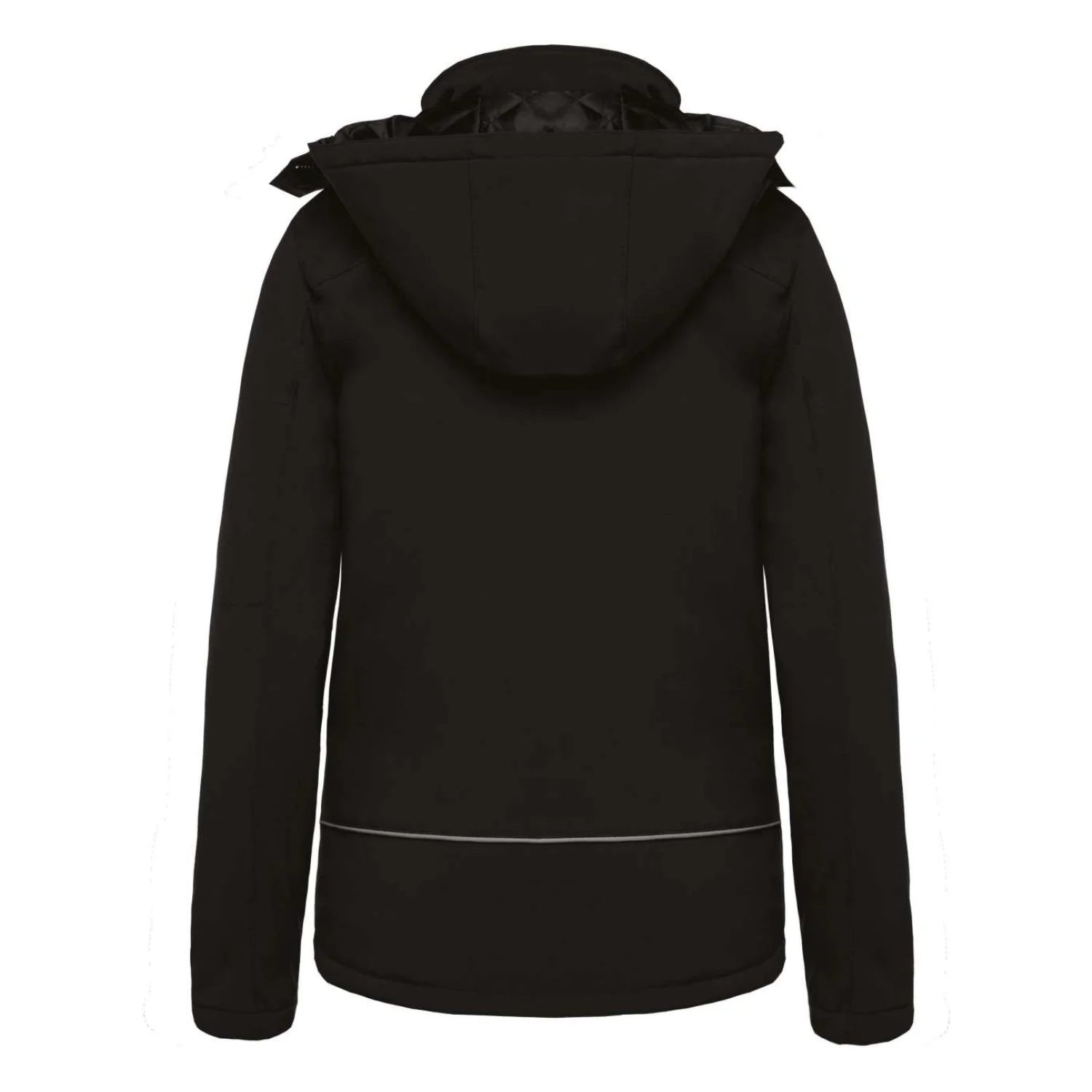 Kariban Női kapucnis softshell bélelt parka Fekete