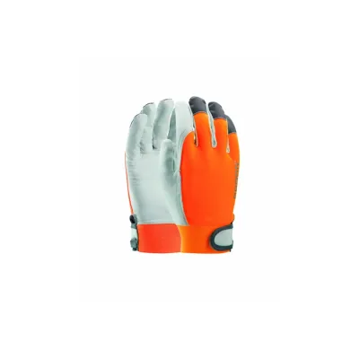 Kombinált bőrkesztyű ARDON®HOBBY REFLEX értékesítési címkével hi-vis