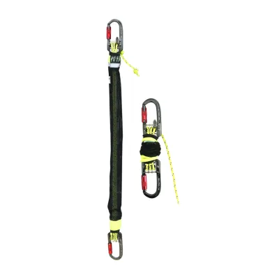 Kötél mentőcsigával Irudek HAULERBINER, kompakt és könnyű, fekete/sárga, 105cm rögzítés és tartozék