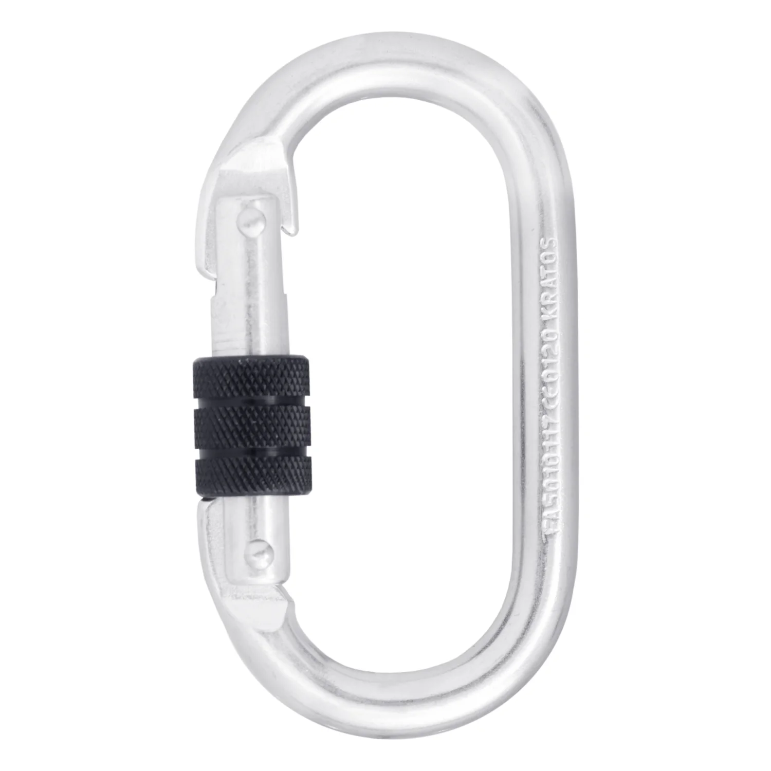Kratos csavarosan zárható acél karabiner, 18mm nyitótávolsággal Fém