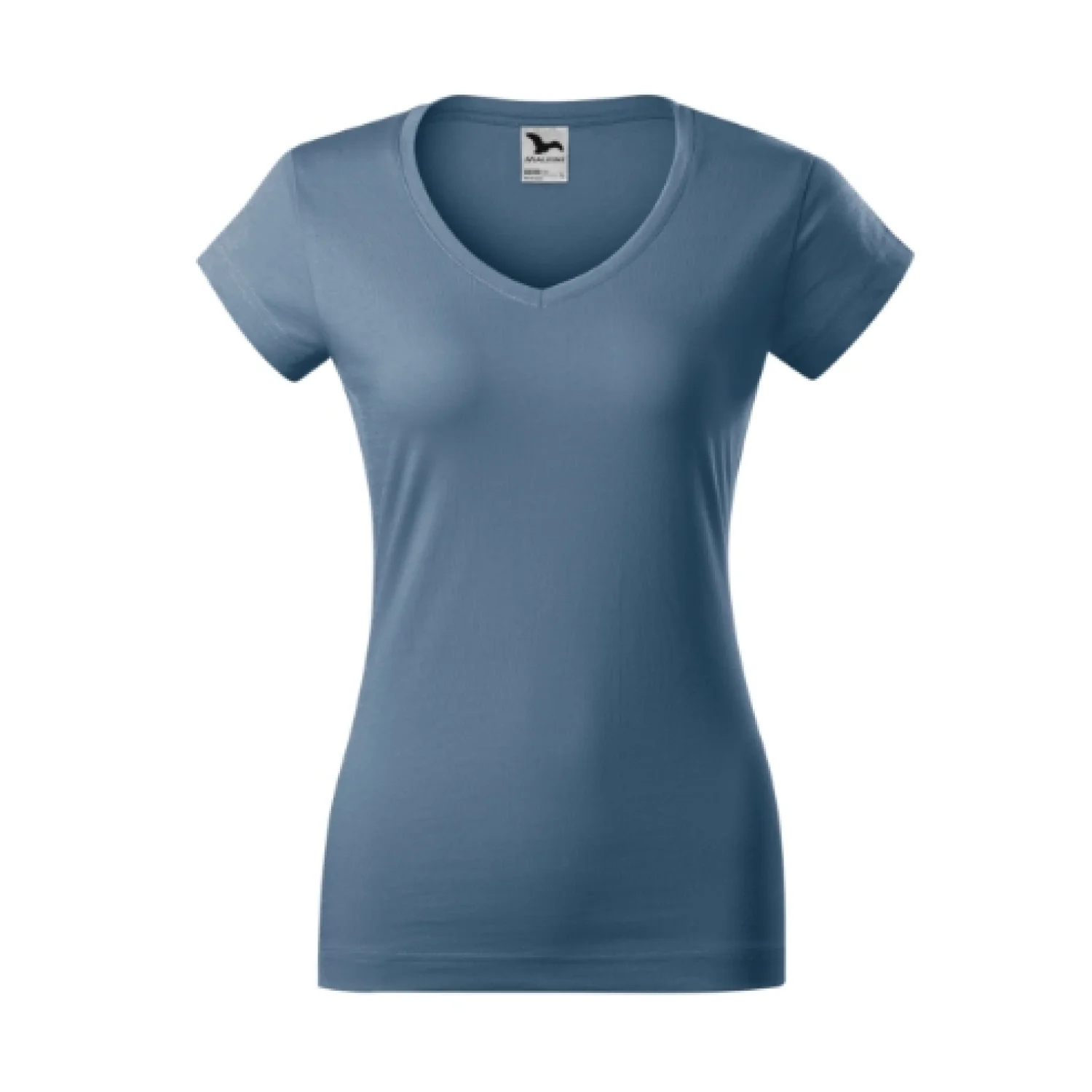 MALFINI Fit V-neck póló Farmerkék 60