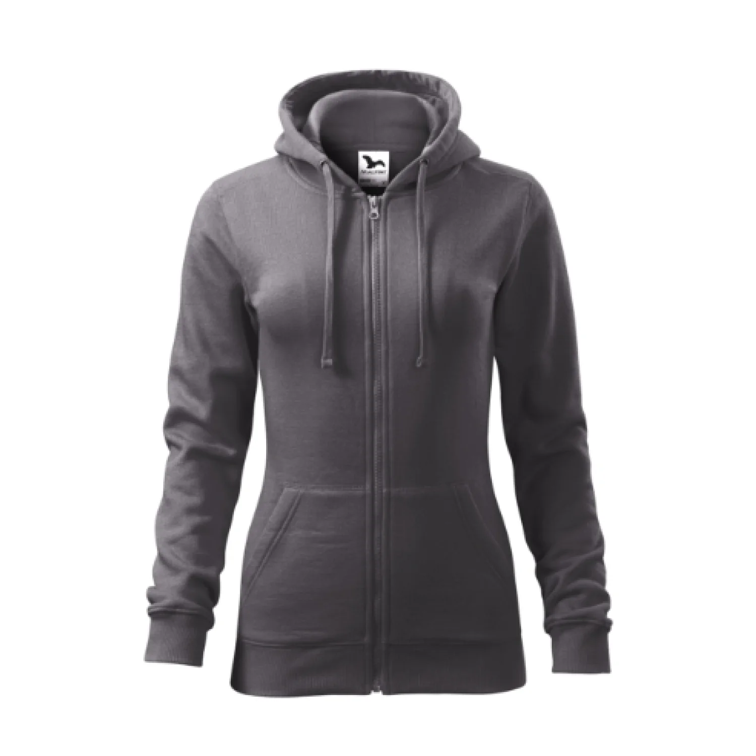 MALFINI Trendy Zipper pulóverek és kardigán Acélszürke 36