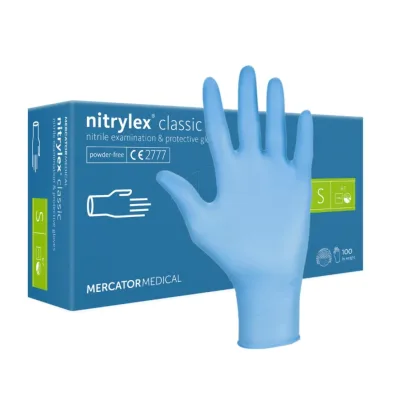 Nitrylex classic blue nitril púdermentes vizsgálókesztyű