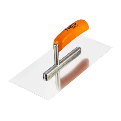 NEO Acél simító, rozsdamentes, 270x128mm, fa markolat építőipari kéziszerszám