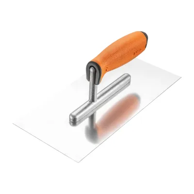 NEO Acél simító, rozsdamentes, 270x128mm, kétkomponensű markolat építőipari kéziszerszám