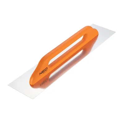 NEO Acél simító, rozsdamentes, 580x128mm, fa markolat építőipari kéziszerszám