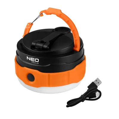 NEO Akkus 3az1-ben kempinglámpa, zseblámpa, powerbank, 500lum, 3.7V, 2000mAh, USB és kézi tekerődinamós töltés kézi