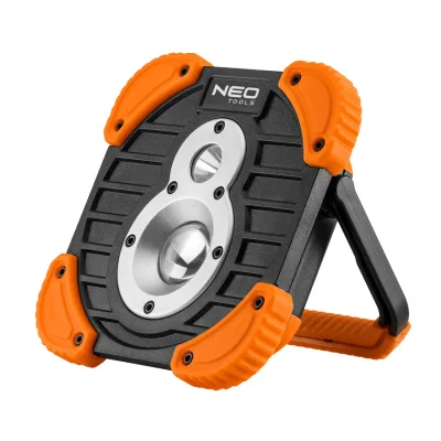 NEO Akkus reflektor, talpas, tölthető, 750 + 250lum COB LED, powerbank funkció, 10W