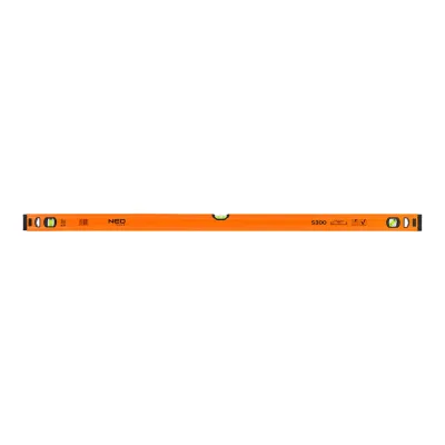NEO Alumínium vízmérték S300, 3 libellás, 120cm, min. rendelés: 3db mérőeszköz