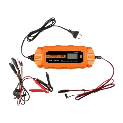 NEO Automatikus akkumulátortöltő 10A/160W, 3-200Ah, savas / AGM / gél akkumulátorokhoz autóipari szerszám