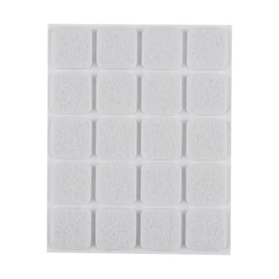 NEO Bútorláb filc készlet, öntapadós, 20x20mm, fehér, 20db, rendelési egység: 10db