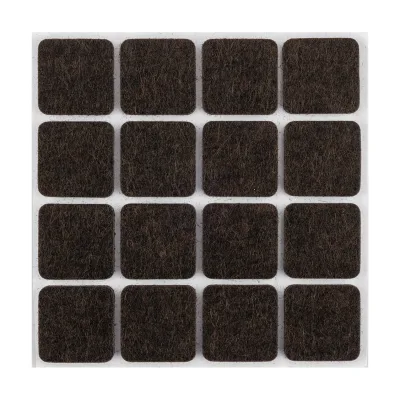NEO Bútorláb filc készlet, öntapadós, 25x25mm, barna, 16db, rendelési egység: 10db