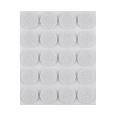 NEO Bútorláb filc készlet, öntapadós, kerek 20mm, fehér, 20db, rendelési egység: 10db