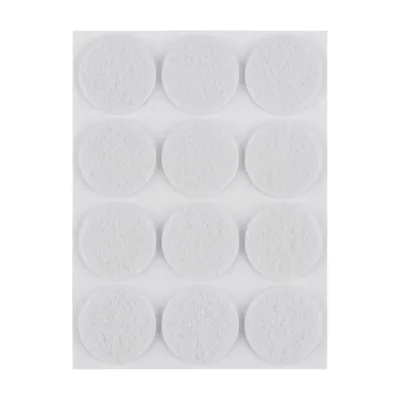 NEO Bútorláb filc készlet, öntapadós, kerek 28mm, fehér, 12db, rendelési egység: 10db
