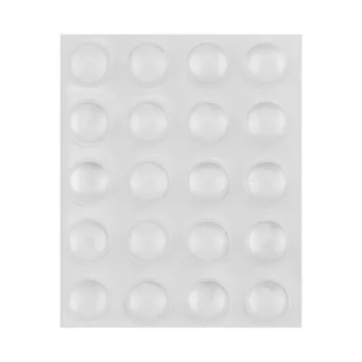 NEO Bútorláb szilikongumi készlet, öntapadós, kerek 10mm, víztiszta, 20db, rendelési egység: 10db
