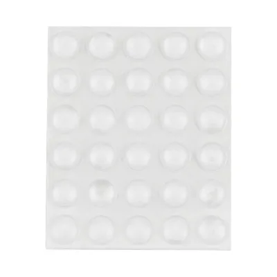 NEO Bútorláb szilikongumi készlet, öntapadós, kerek 8mm, víztiszta, 30db, rendelési egység: 10db