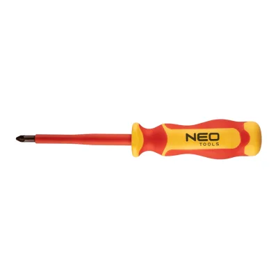 NEO Csavarhúzó 1000V, szigetelt, PZ2x6x100mm, S2 acél csavarhúzók és bitfej