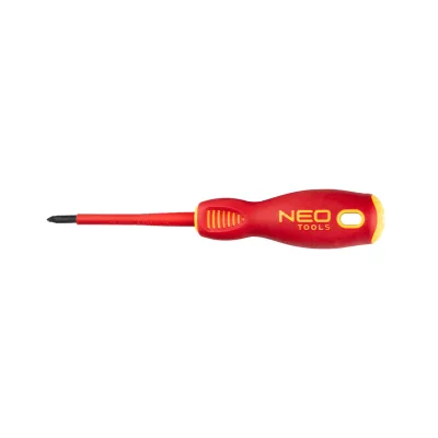 NEO Csavarhúzó 1000V, szigetelt, SL/PZ1 80mm csavarhúzók és bitfej