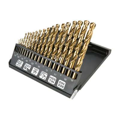 NEO Csigafúró készlet HSS Titán bevonattal 1-10mm, 19db fúrószár