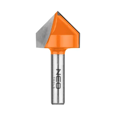 NEO Felsőmaró kés, V-horonymaró 25.4x25.4mm, 8mm felsőmaró-tartozék