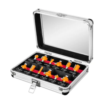 NEO Felsőmaró késkészlet 12db, 8mm felsőmaró-tartozék