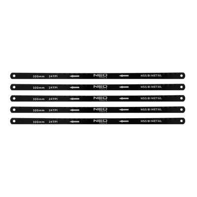 NEO Fémfűrészlap készlet 300x12, 5mm, 5db, HSS bimetal vágószerszám