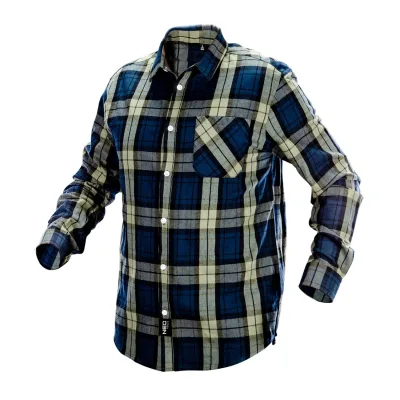 NEO Flanel munkaing, kék-oliva-fekete, 100% pamut