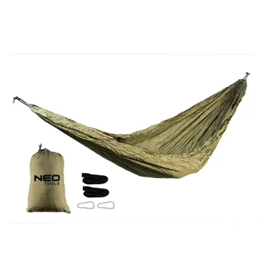 NEO Függőágy 330x140cm, 210T nylon, maxterhelhetőség 200kg, sötétzöld
