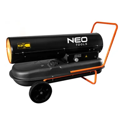 NEO Gázolajos hőlégbefúvó, 50kW, 50L, fogyasztás 4.7L/óra, teljesítmény 1100 m3/óra, kerekekkel fűtő- és hűtőkészülék