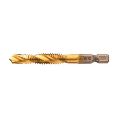 NEO Gépi menetfúró, 2az1ben előfúró éllel, HSS-Titán, M8X1,25mm, hatszög szárral menetkészítő