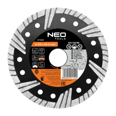NEO Gyémánt vágókorong 115mm turbo