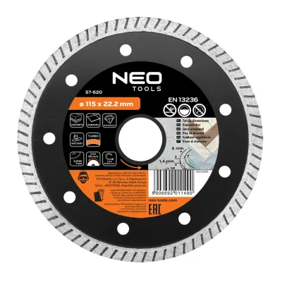 NEO Gyémánt vágókorong 115mm turbo vékony